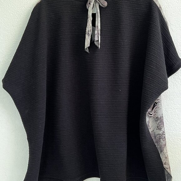 Tie Dye Gauze Distressed black/gray Oversized Lagenlook Boxy One Size (READ) - Picture 4 of 10